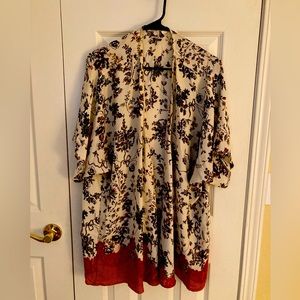 Beautiful Open Floral Blouse or Wrap